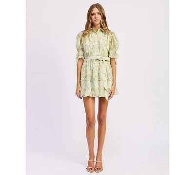 En Saison Women's Paloma Short-Sleeve Mini Dress