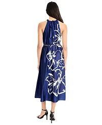 Maggy London Women's Belted Halter Neck Dress