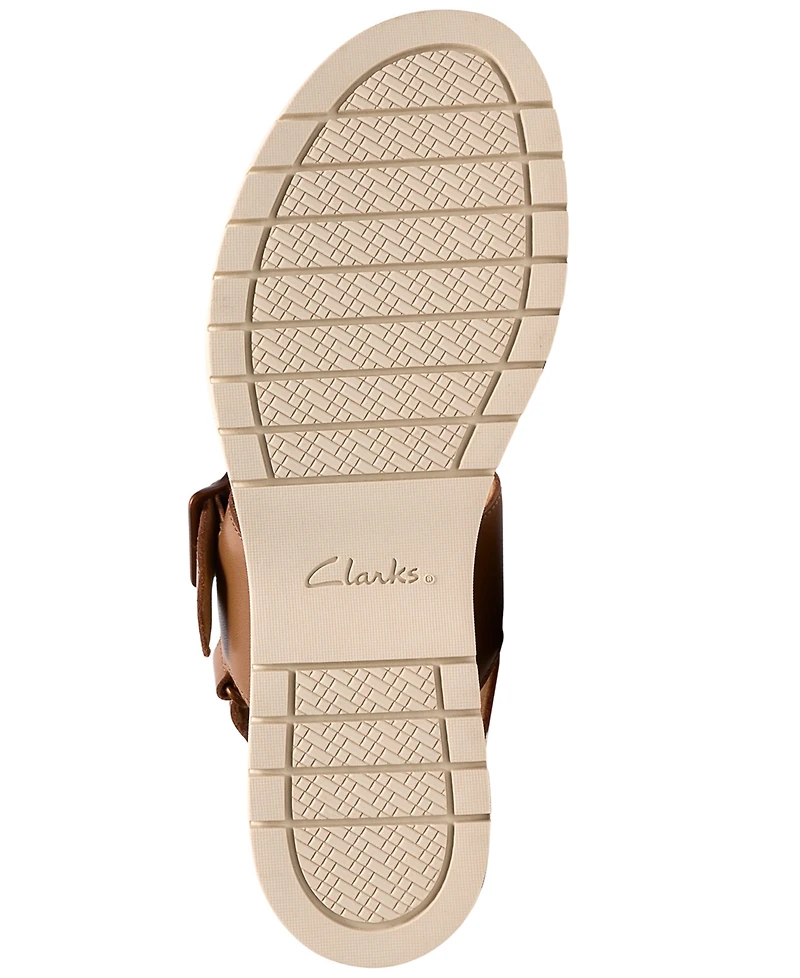 Clarks Women's Diaz Rose Wedge Round Toe Sandals