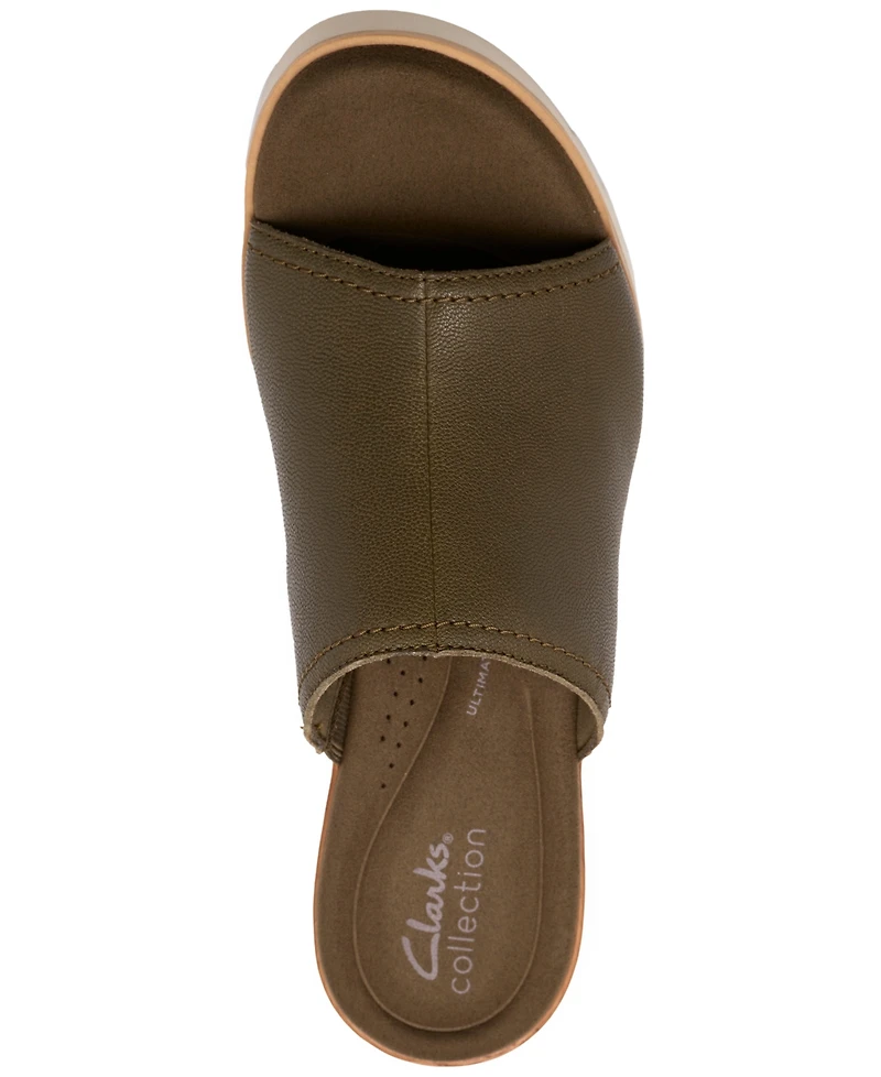 Clarks Women's Diaz Slide Open Toe Wedge Sandals