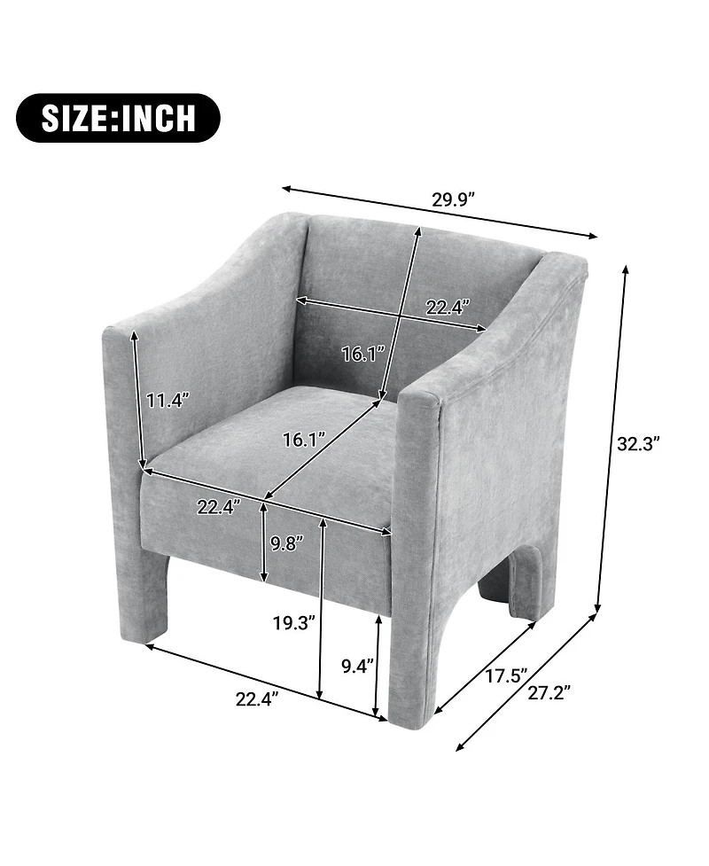 Streamdale Furniture Modern Barrel Chair Accent Chair