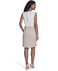 Tommy Hilfiger Women's Sleeveless Color Block Sheath Dress