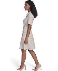 Tommy Hilfiger Women's Short-Sleeve Zipper-Front Dress