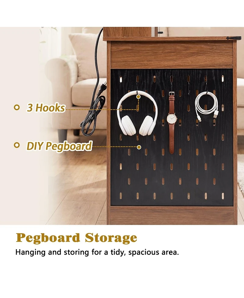 Streamdale Furniture 55" Farmhouse Office Desk with Storage, Barn Door Design, Keyboard Tray, Monitor Stand