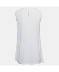 Pre-Owned Dolce & Gabbana Women's Cream I Love Italy Silk Top