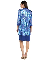 R & M Richards Petite Foil Jacket Dress, 2-Piece Set