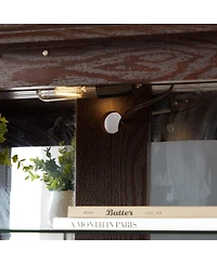 Streamdale Furniture Curio Display Cabinet with Glass Doors and Adjustable Shelves