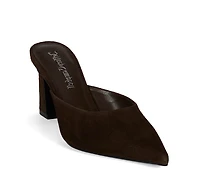 Jeffrey Campbell Unamused Block-Heel Pointed-Toe Mules