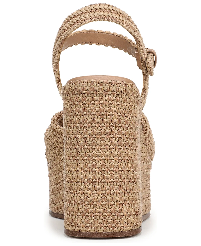 Circus Ny by Sam Edelman Women's Joanne Platform Raffia Wedge Sandals