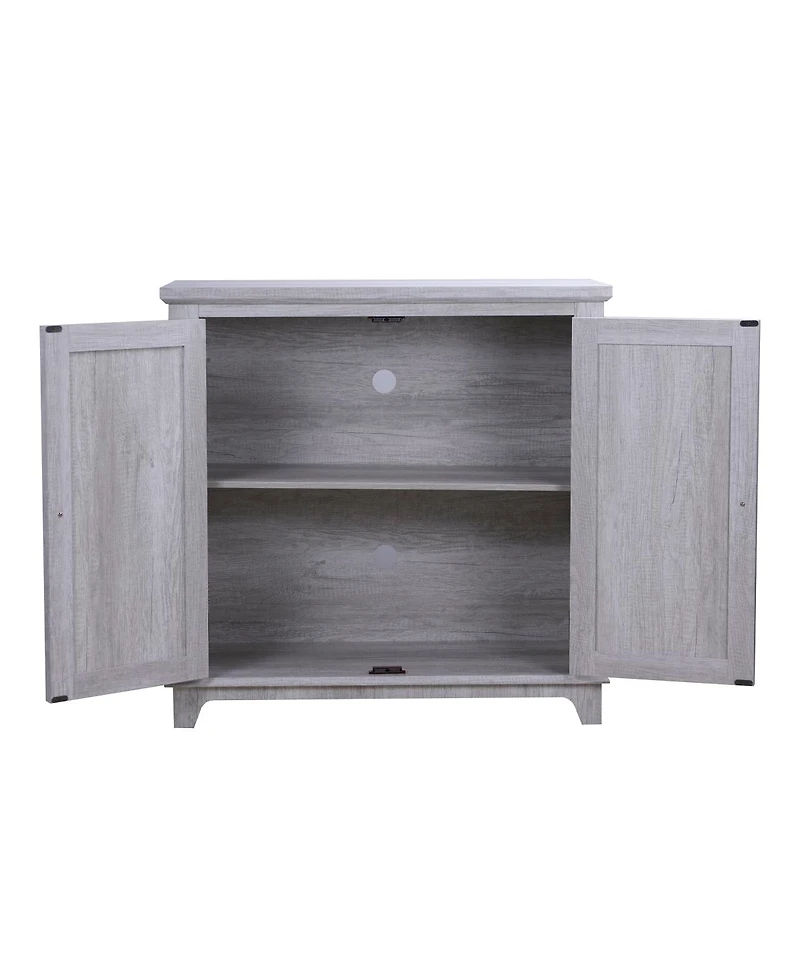 Streamdale Furniture Elegant sideboard with 2 acrylic mirrored doors, laminate & Mdf