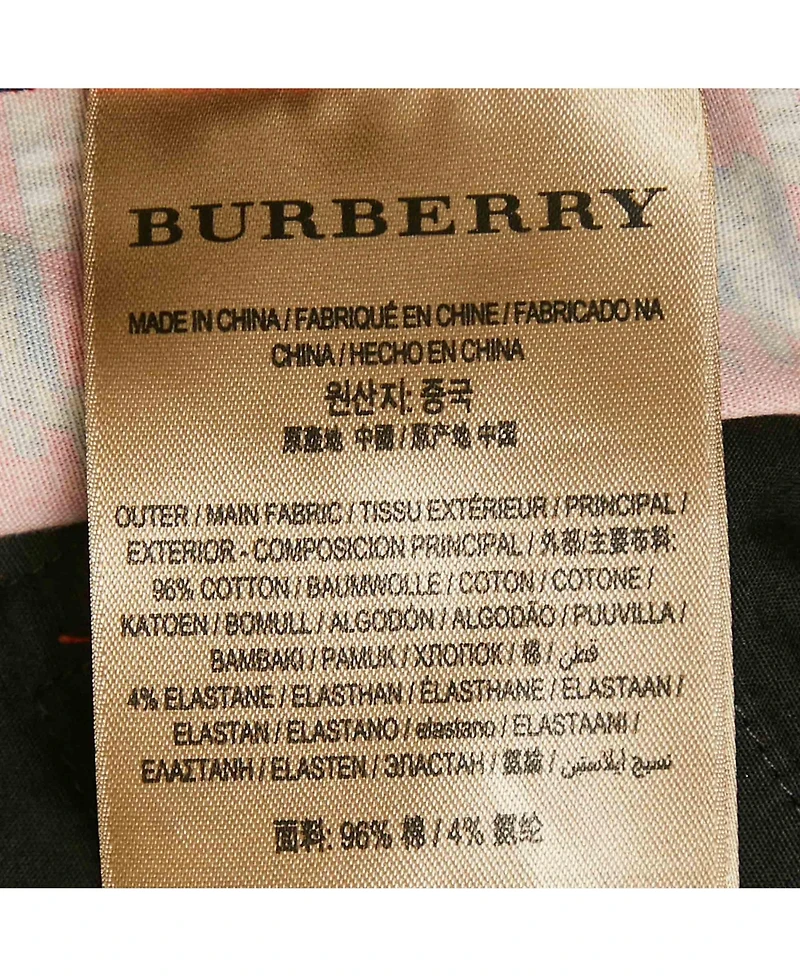 Pre-Owned Burberry Women's Bright Red Cotton Archive Print Pat Hanover Cigarette Pants