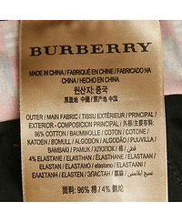 Pre-Owned Burberry Women's Bright Red Cotton Archive Print Pat Hanover Cigarette Pants