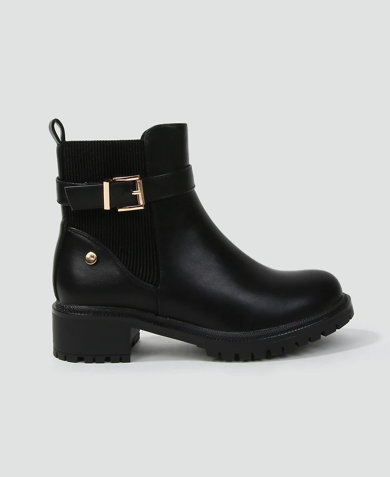 Berness Shane Chelsea Booties with Buckled Strap Detail
