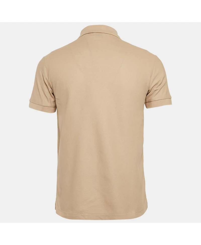 Pre-Owned Burberry Men's Beige Cotton Pique Polo T-Shirt