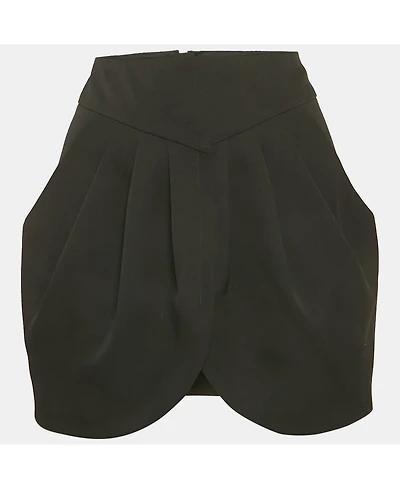 Pre-Owned Isabel Marant Women's Black Gabardine Draped Mini Dress