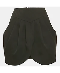 Pre-Owned Isabel Marant Women's Black Gabardine Draped Mini Dress