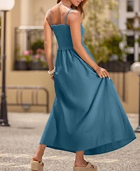 Cupshe Women's Beat of My Own Drum Blue Maxi Beach Dress