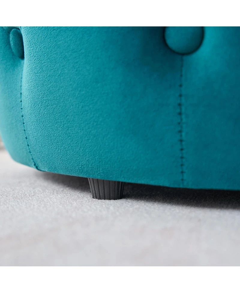 Streamdale Furniture Luxurious Velvet Nesting Ottomans (Set of 2)