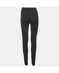 Pre-Owned Dolce & Gabbana Women's Black Viscose Blend Stretch Slim Fit Trousers