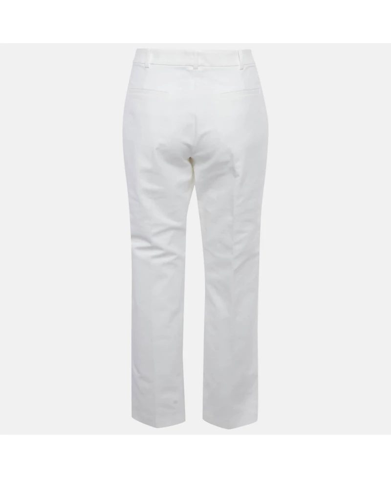 Pre-Owned Emilio Pucci Women's White Taffeta Trousers