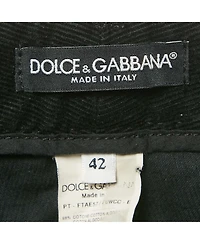 Pre-Owned Dolce & Gabbana Women's Black Corduroy Slim Fit Jeans