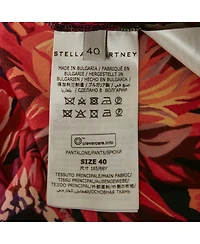 Pre-Owned Stella Mccartney Women's Floral Print Silk Tie-Up Trousers