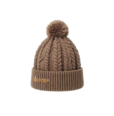 Headbands of Hope Women's Cable Knit Pom-Pom Beanie - Beige