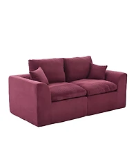 Streamdale Furniture Modular Sectional Sofa Cloud Couch, Comfy Modern 2 Seater with Removable Cushion Covers