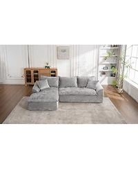 Streamdale Furniture 103" Cloud Sectional Couch w/ L-Shape Chaise, Modern Modular Sofa
