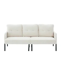 Streamdale Oversized Corduroy Loveseat Sofa with Metal Legs & Side Pockets