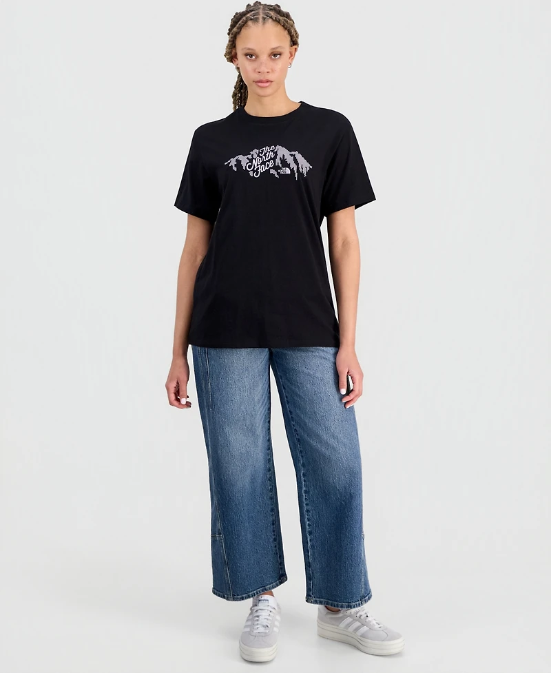 The North Face Women's Evolution Sparkle Short Sleeve Graphic Cotton T-Shirt