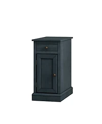 Streamdale Furniture Antique Blue Solid Wood Veneer Traditional Accent Table, 11.75 x 21.75 x 24.25 in