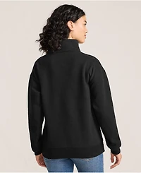 Lands' End Women's Serious Sweats Relaxed Quarter Zip Pullover Sweatshirt