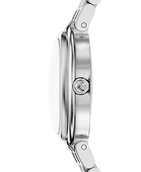 Tory Burch Women's The Oval Quartz Two-Hand Silver Stainless Steel Watch, 30mm