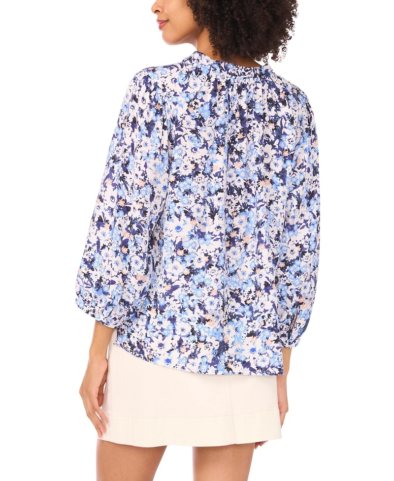 Vince Camuto Women's Raglan Peasant V-Neck Blouse