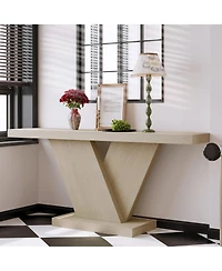Streamdale Furniture Modern X-Leg Console Table with Solid Wood Veneer