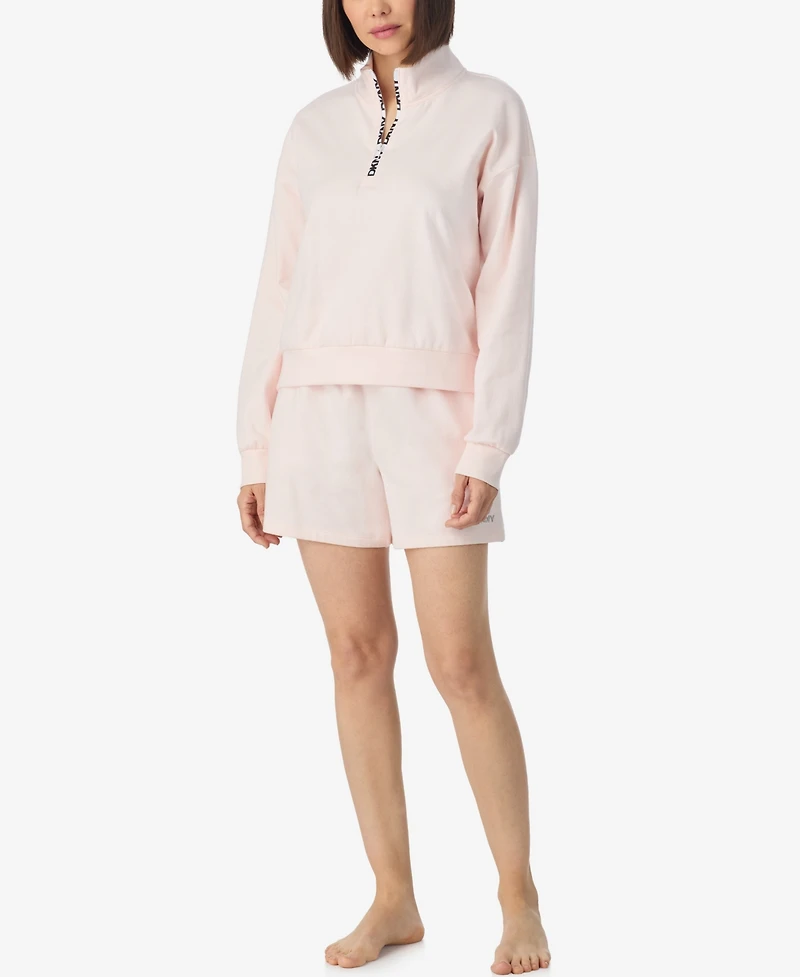 Dkny Women's Long-Sleeve Top & Boxers, 2-Piece Set