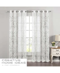 Creative Home Ideas Wavy Leaves Sheer Window Curtains