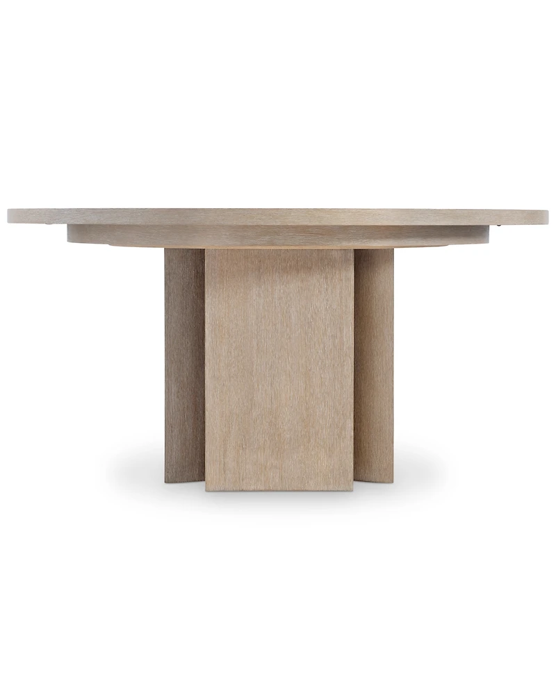 Bernhardt 7-Pc. Wood Loggia Dining Set Round Table and Arm Chairs