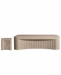 Bernhardt 2-Pc. Wood Loggia Set Coffee Table and Side Table