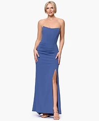 B&A By Betsy and Adam Women's Corset Top Strapless Ball Gown Dress