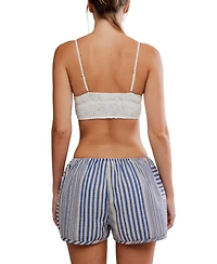Free People Women's Home By Eight Button-Front Boxer Shorts