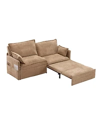 Streamdale Furniture Versatile 3-in-1 Chenille Sleeper Sofa with Storage & Charging