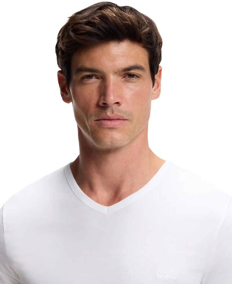 Boss by Hugo Men's 3-Pack Classic Solid V-Neck T-Shirts