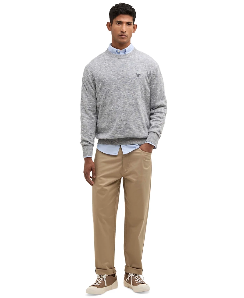 Barbour Men's Flaxby Linen Blend Crewneck Sweater