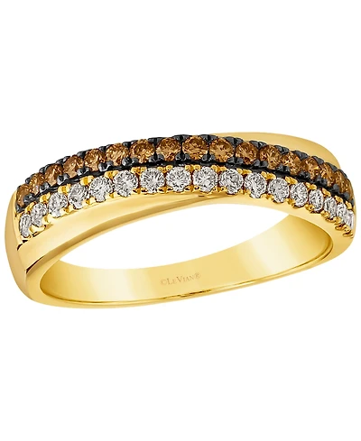 Le Vian Chocolate Diamond (0.27 ct. t.w.) & Nude Diamond (0.27 ct. t.w.) Ring in 14k Honey Gold