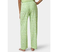 Hue Women's Lemon Script Print Mid-Rise Pants
