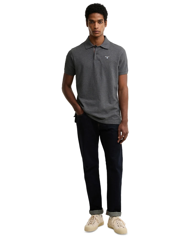 Barbour Men's Tartan Pique Polo Collar Shirt