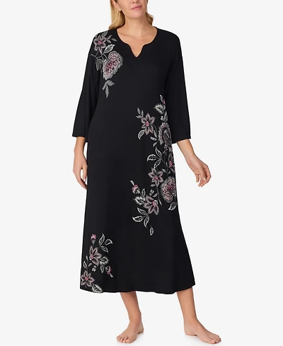 Ellen Tracy Women's Printed Long-Sleeve Sleep Gown