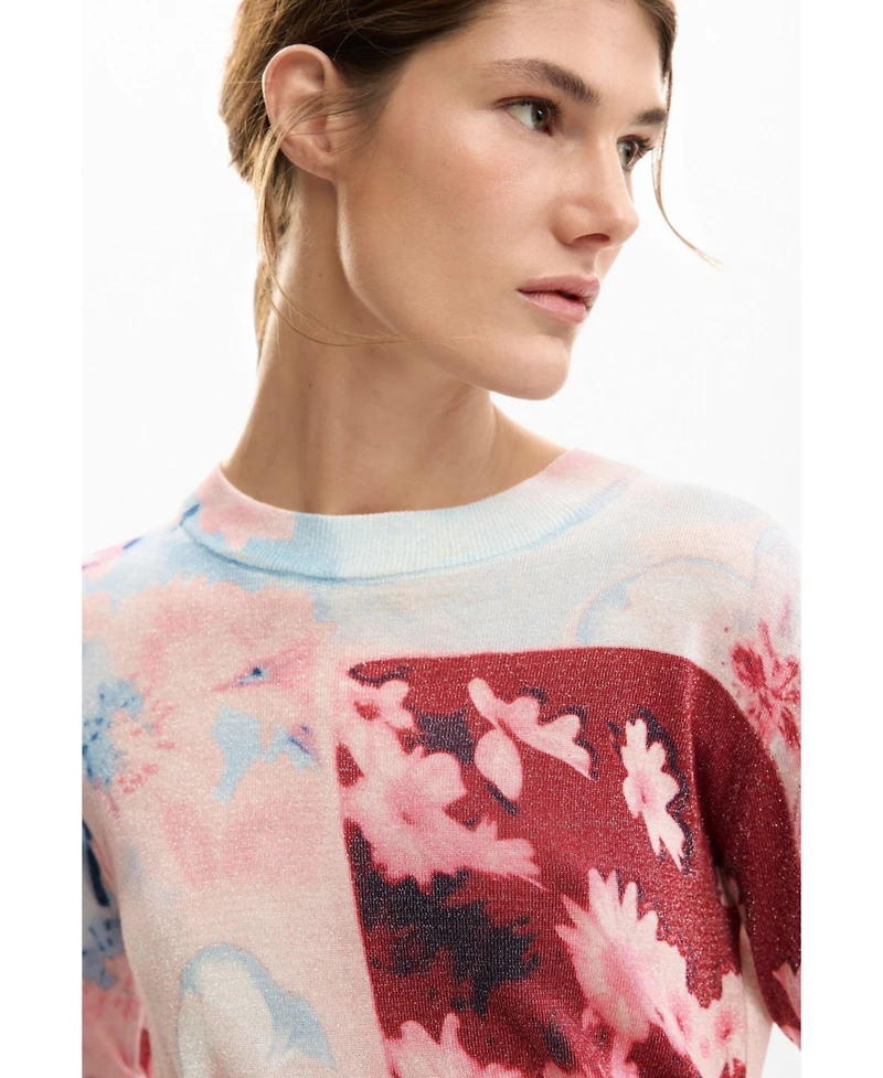 Desigual Women's Fine knit collage sweater